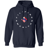 Filpino American in Circle Flags Unisex Pullover Hoodie